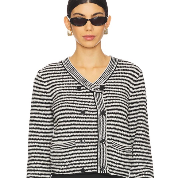 NWT Frame The Court Cardi Black Multi • S - Picture 1 of 2